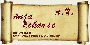 Anja Mikarić vizit kartica